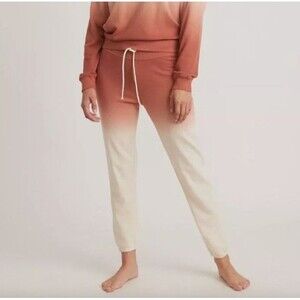 Marine Layer Blake Vintage Terry Jogger Womens Sz M Amber Brown Ombre Cotton